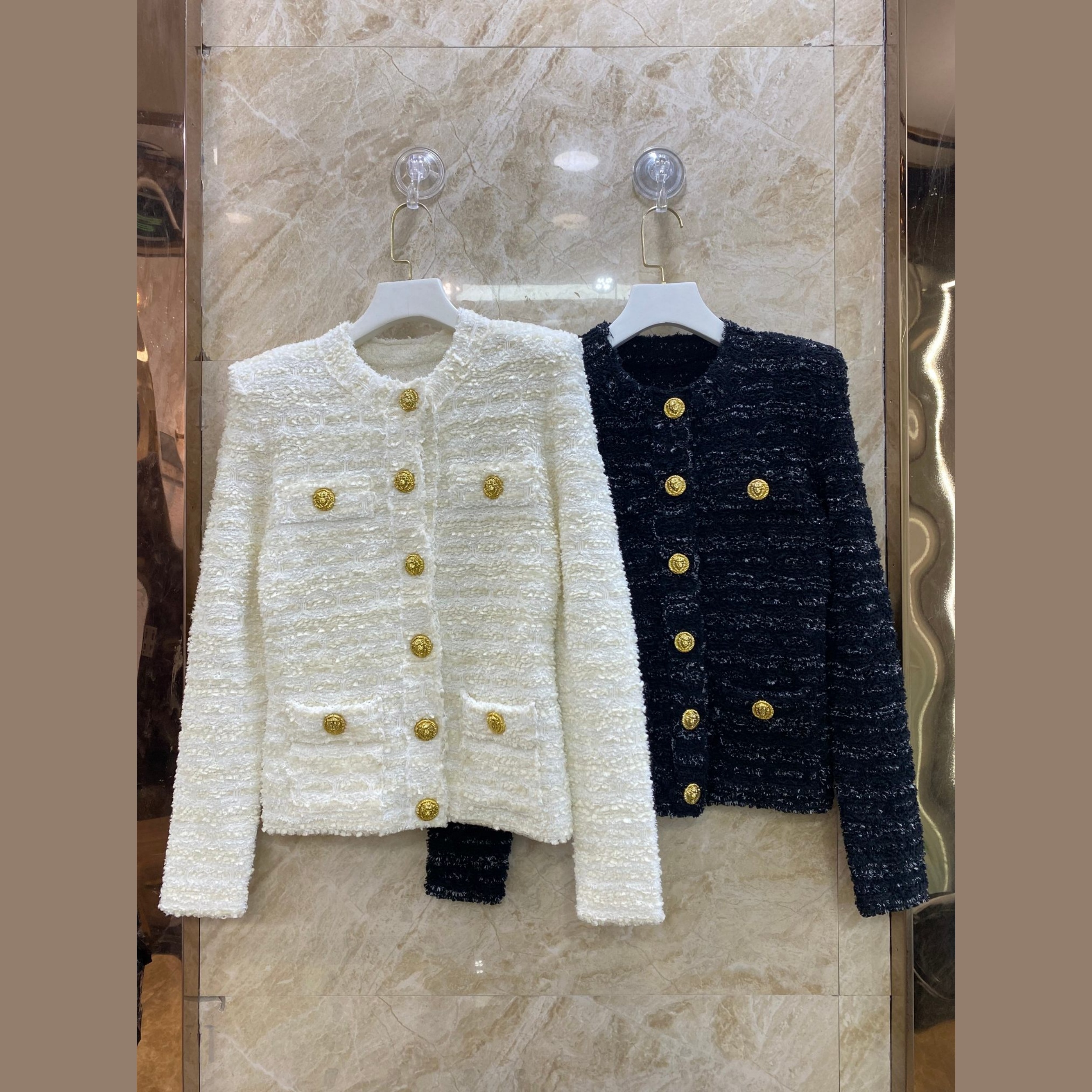 balmain tweed cropped jacket